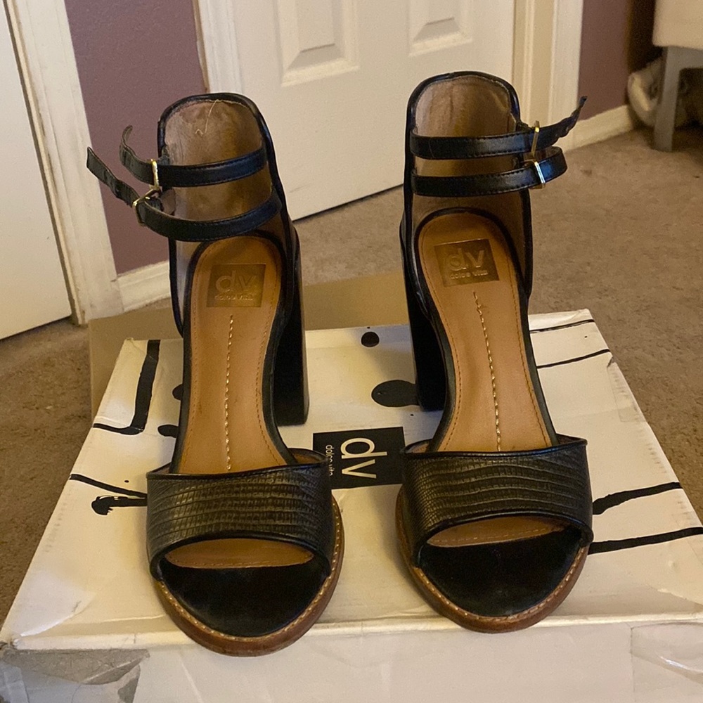 Dolce Vita Marynn bronze/black leather heeled sandal